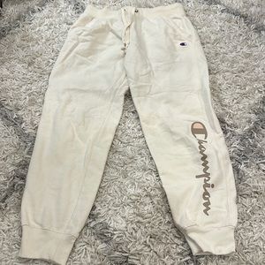 Champion cream colored sweatpants